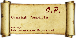 Országh Pompilla névjegykártya