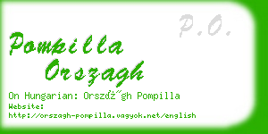 pompilla orszagh business card